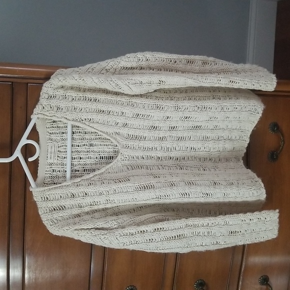 Urban Outfitters Sweaters - Urban Outfitters Cream Distressed Knit Sweater
